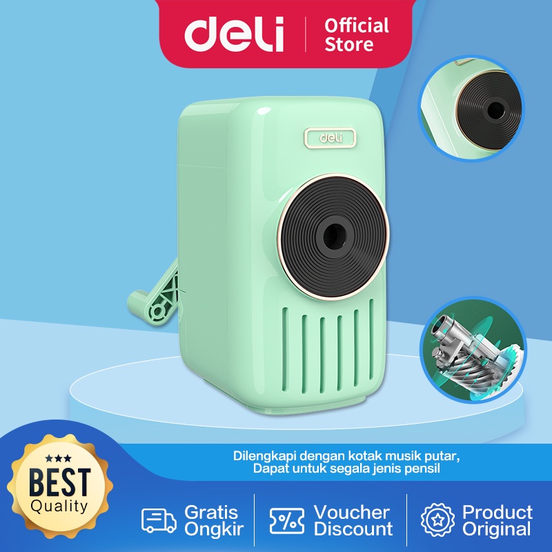 

Deli School Rotary Sharpener / Rautan Pensil Putar Dengan Kotak Musik Desain Vintage Pisau SK5 71165A