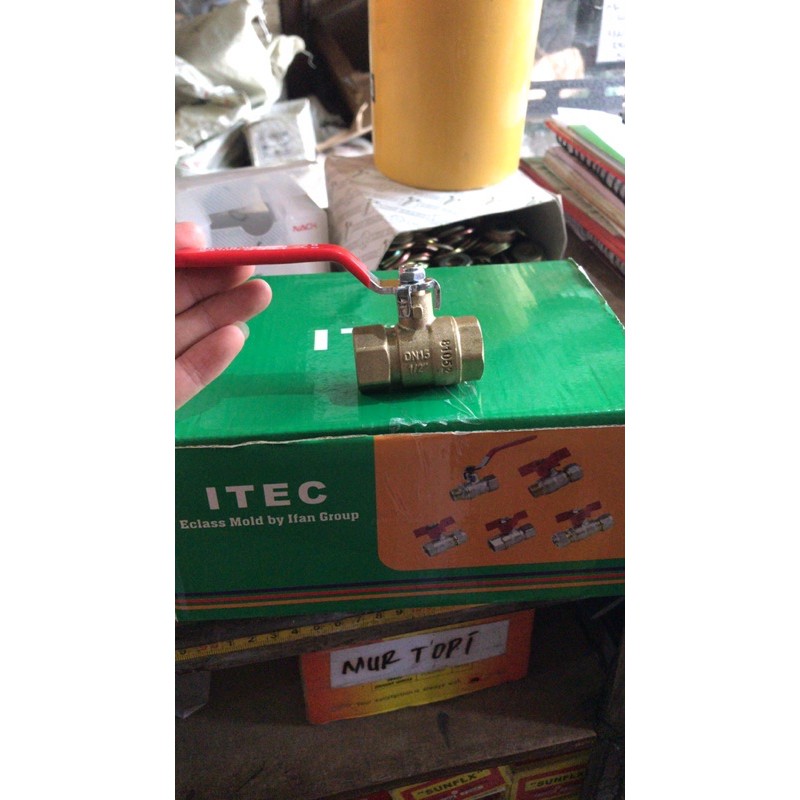 STOP KRAN KUNINGAN 1/2 INCH BALL VALVE 1/2 INCH