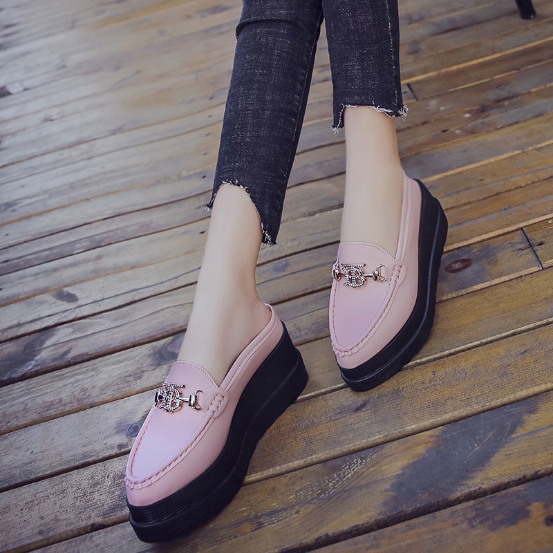 RYS - Chain Gloss Sepatu Slip On Loafer Wanita Fashion Casual - Ori Import