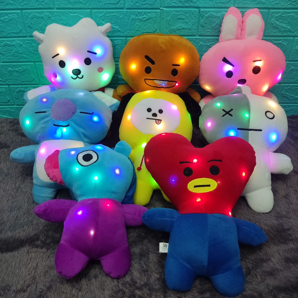 Boneka Karakter Korea LED Lampu Menyala Unofficial Ukuran M (Tinggi 35cm) Berlabel SNI