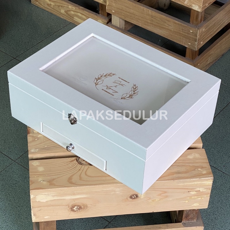 LAPAKSEDULUR - 20 SHEET ALBUM KOLASE + BOX + ALBUM FOTO MAGNETIC LANDSCAPE KULIT PUTIH PREMIUM 4R