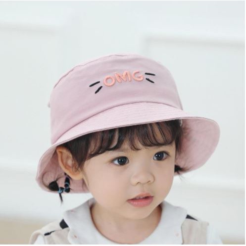 MetaCollections TOPI ANAK BUCKET OMG - TOPI BALITA UNISEX BUCKET BORDIR OMG-2