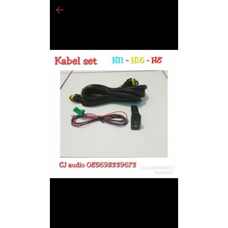 kabel set lampu kabut all new terios