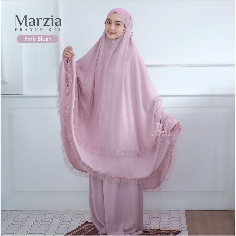 cod bisa bayar di tempat mukena dewasa modern marzia zayira prayer set anak muda kekinian Tulle dott