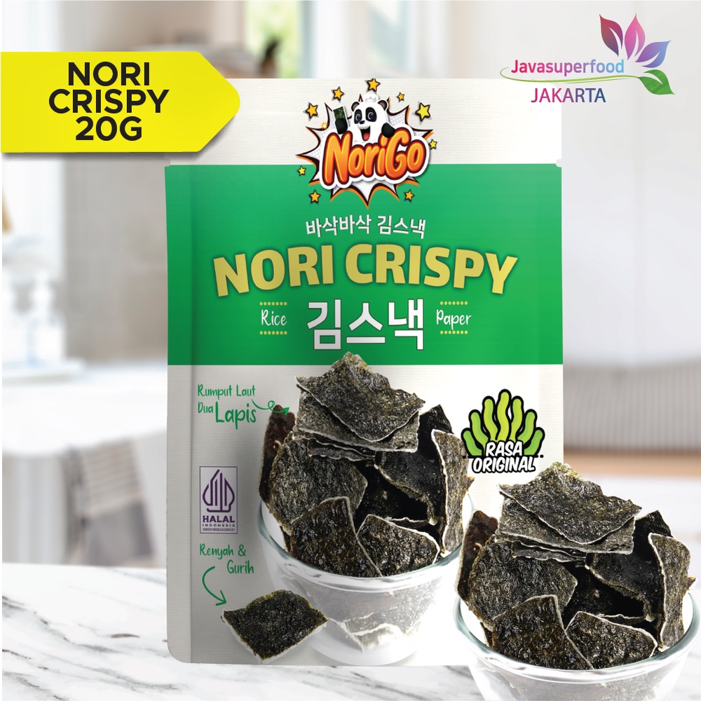 Norigo / Nori Crispy Seaweed Snack 20g Rumput Laut Halal