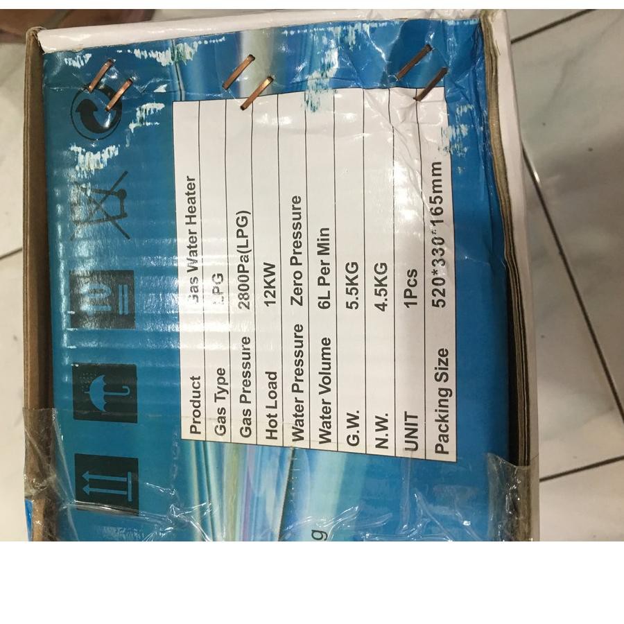 BEST SELLER Water Heater Gas Frisone 6ltr/menit low pressure .,,.,.,