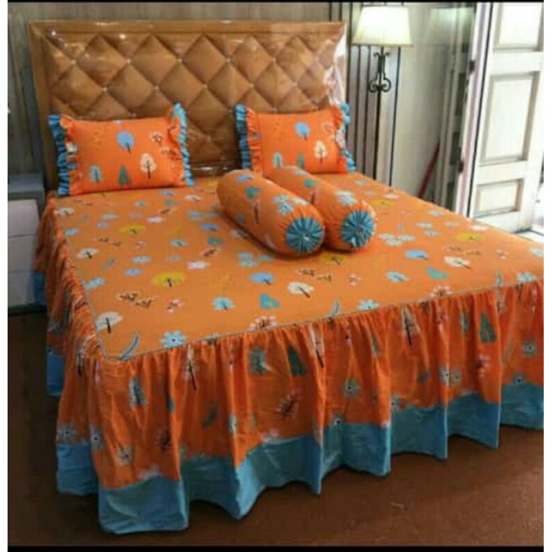 Sprei katun rumbai ukuran 120x200-200x200
