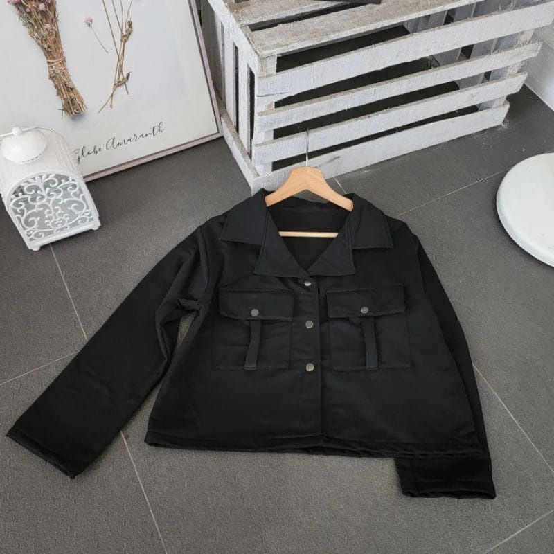 Sandra Crope Sweater Wanita Pleece Tebal XL