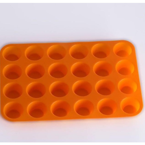 

Silicone Cetakan Muffin 24 Cup Cake Mini Bakeware cupcake Mold - 24 Lobang, Orange