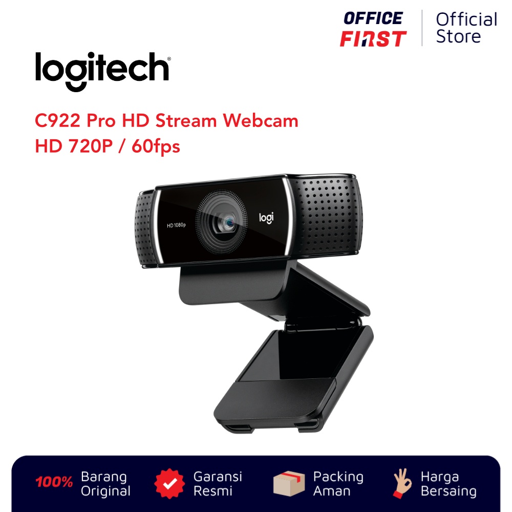 Logitech C922 Pro HD Stream Webcam 720p 60fps Tripod + Software C 922