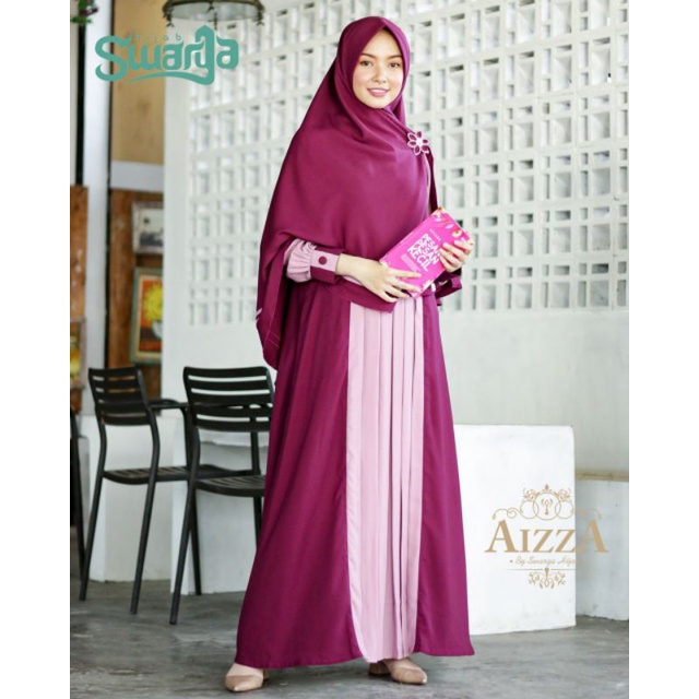AIZZA DRESS SET " gamis , khimar , syar'i "