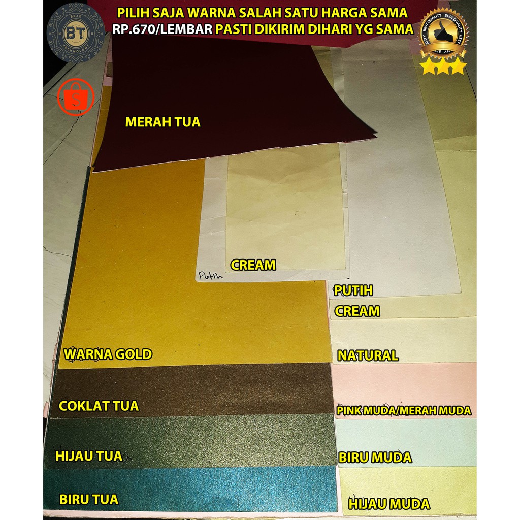 Kertas Jasmine  Kertas Undangan Kerajinan Paper Flower, Sertifikat, KLAVA