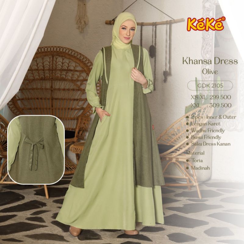 Gamis Dewasa Keke Terbaru Khansa Dress - GDK 2105