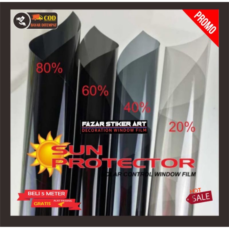 Stiker Kaca Film Riben Warna Hitam Penolak Panas Kaca Film 20% 40% 60% Dan 80% Kaca Film Kantor Kaca