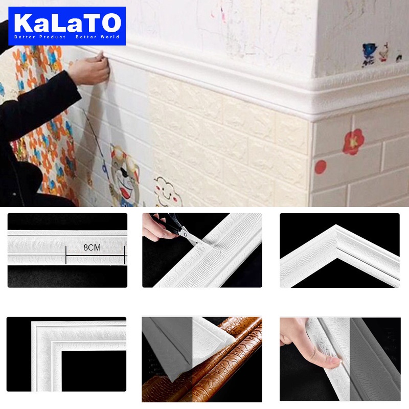 (KaLaTO) Wall Border List / Wallborder Foam 3D /Walpaper List Foam Stiker Dinding / List dinding 3D 2.3 Meter-5