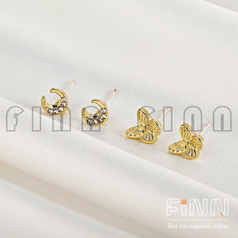 Anting Stud Wanita Kupu-Kupu Elegan Aksesoris Fashion Import