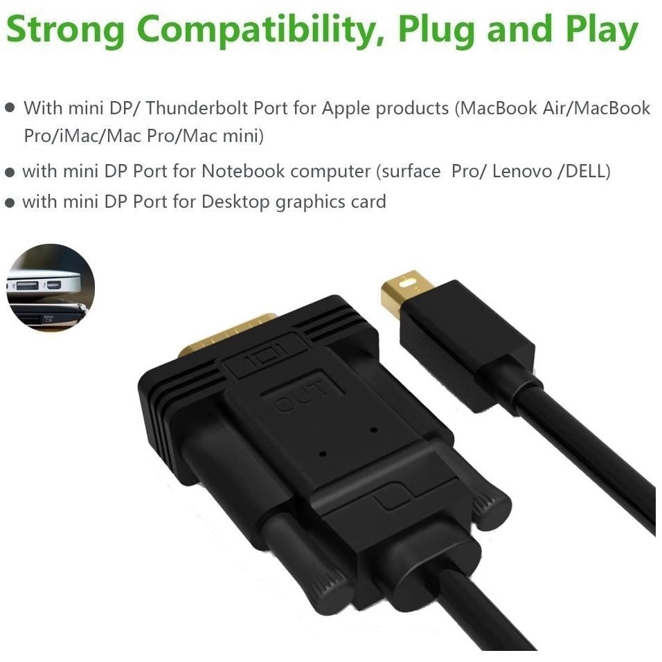 Thunderbolt Mini Display Port To Vga 1.8 Meter# MINI DP TO VGA-1.8M