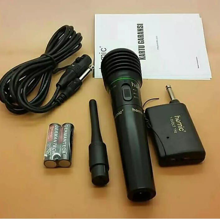 Mic Wireless HM-308 2 IN 1/Mic Single Wireless Karaoke HOMIC