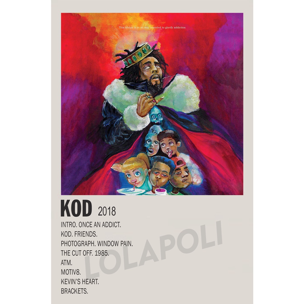 Poster Cover Album KOD - J. Cole