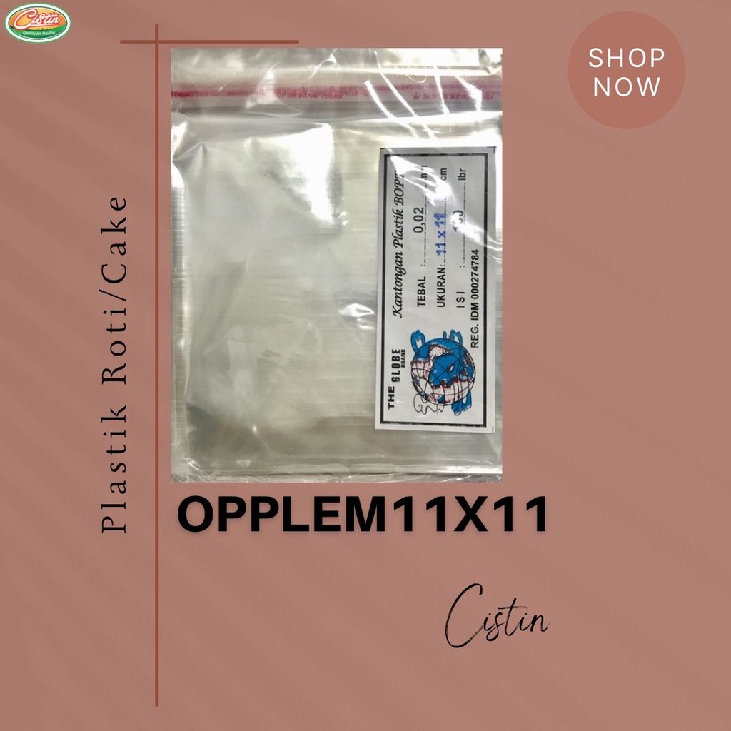 Jual OPP LEM 11X11 ISI 100PCS PLASTIK PEMBUNGKUS ROTI CAKE Shopee 