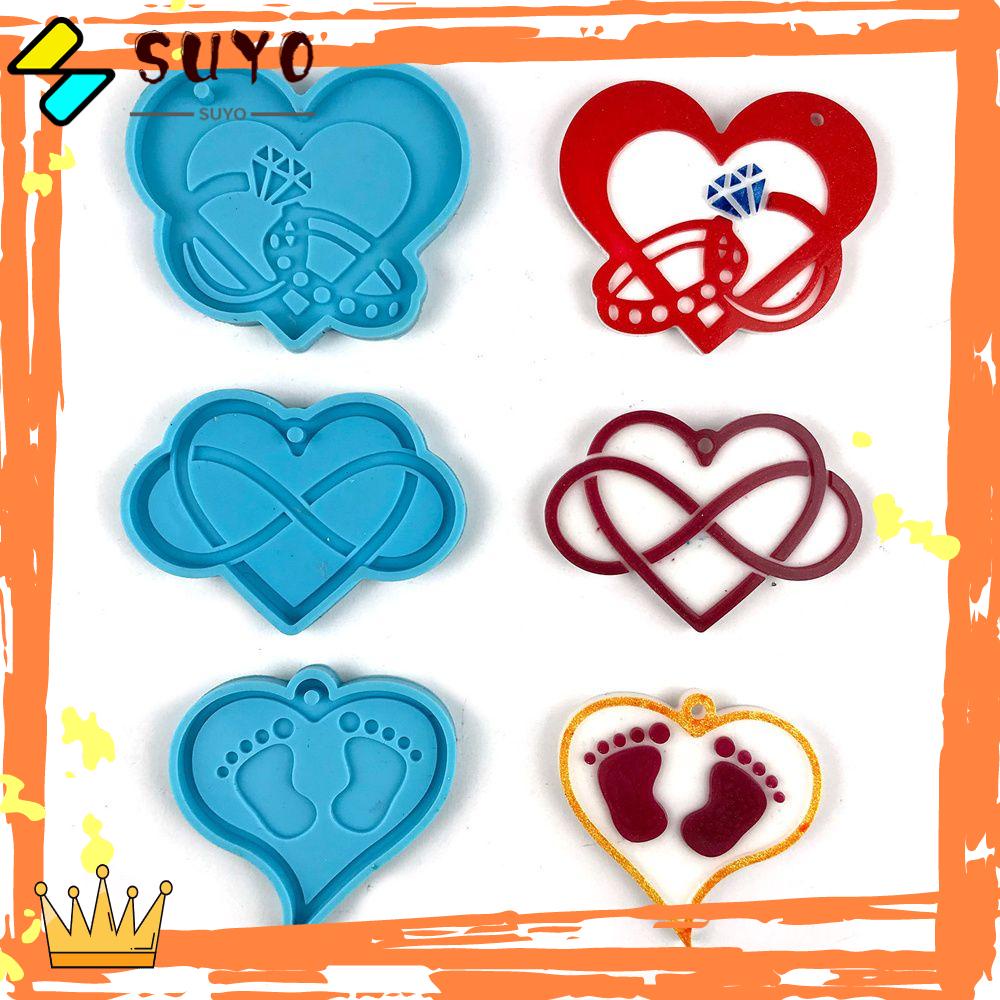 Suyo Cetakan Kue / Permen / Cokelat Bentuk Hati Bahan Silikon Untuk Hari Valentine