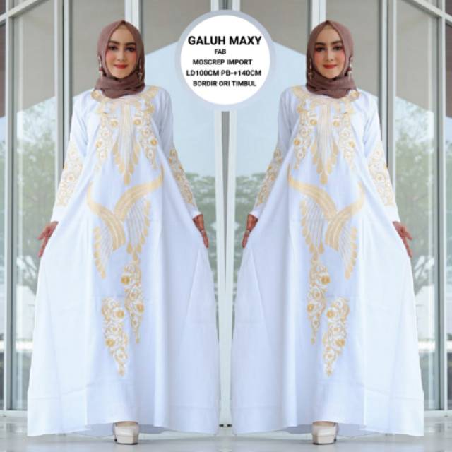 Gamis muslim bordir ori btc solo