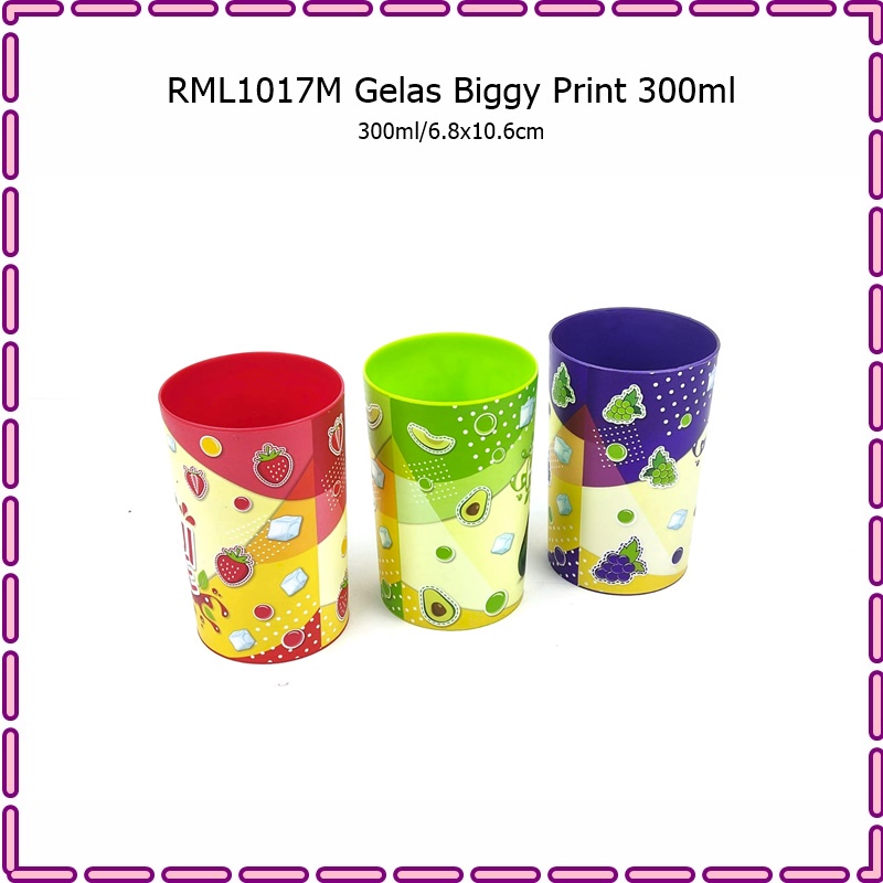 RML1017M Gelas Minum Anak Biggy Print 300ml