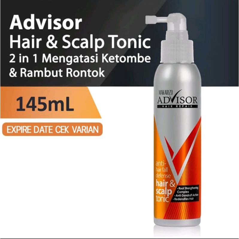 Makarizo Advisor Hair &amp; Scalp Tonic 145mL dan 240mL ORI 100% (BPOM)