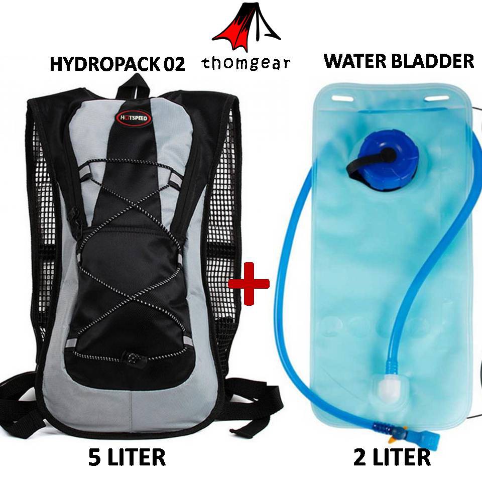 Thomgear Tas Hydropack Gunung Hiking Tas Sepeda Waterproof 5 Sampai 10 L Water Bladder 2 Liter