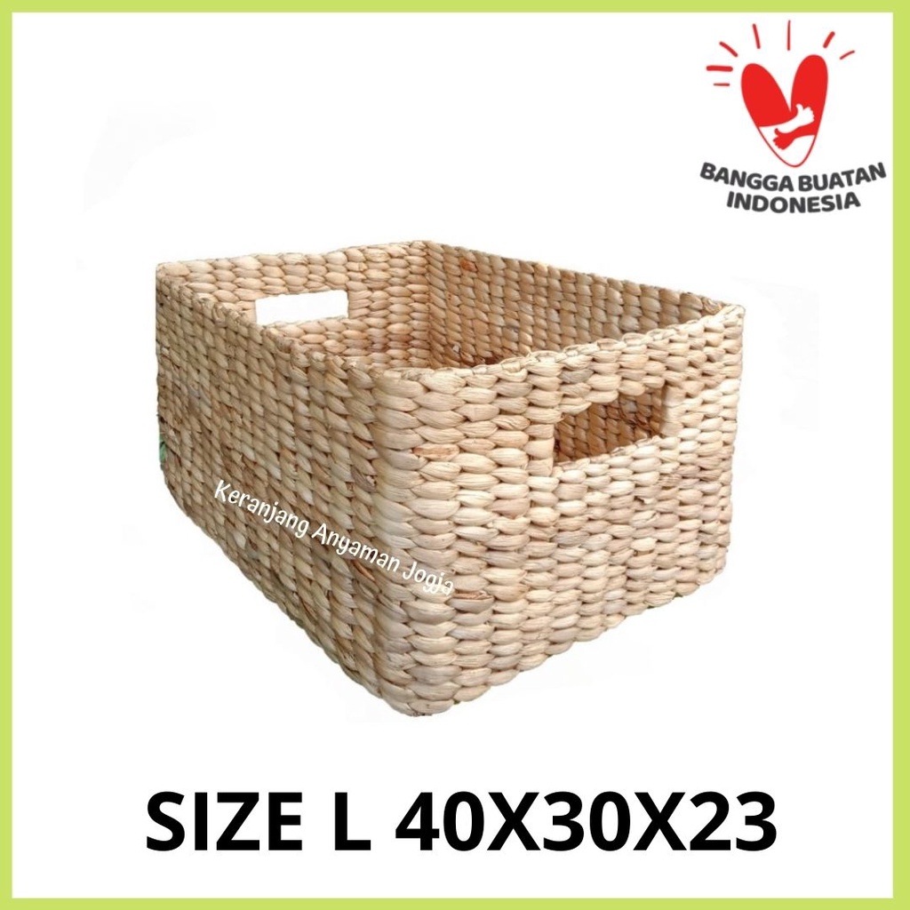 Nadastore Cheda Box Non besi | Storage Multifungsi Anyaman Eceng Gondok | Storage Penyimpanan Enceng