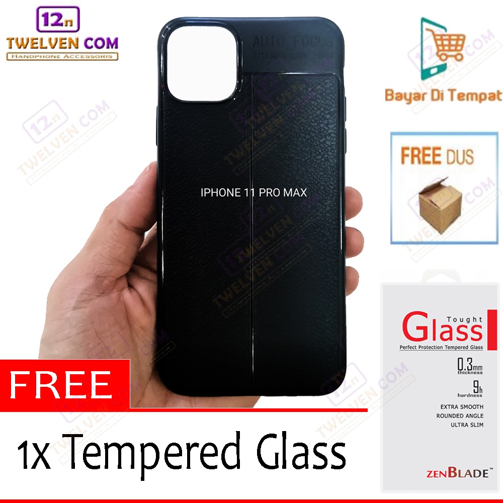 [FLASH SALE] Case Auto Focus Softcase iPhone 11 Pro Max - Free Tempered Glass