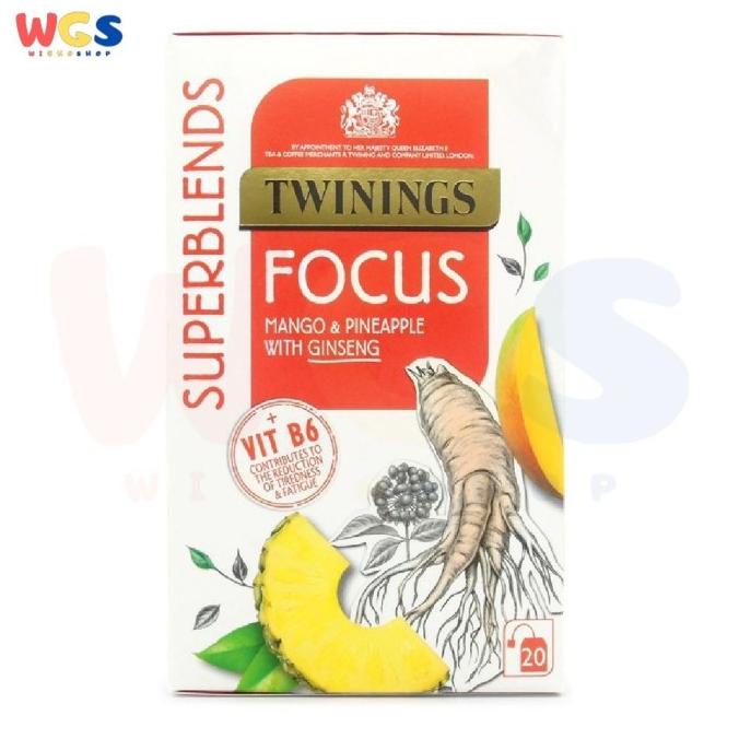 

[COD] Twinings Tea Superblends Focus Mango & Pineapple with Ginseng 20 Bags [COD]