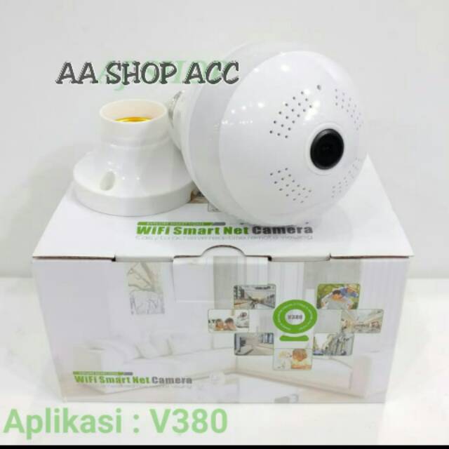 Kamera cctv wifi bohlam V380 kamera cctv lampu V380 hd