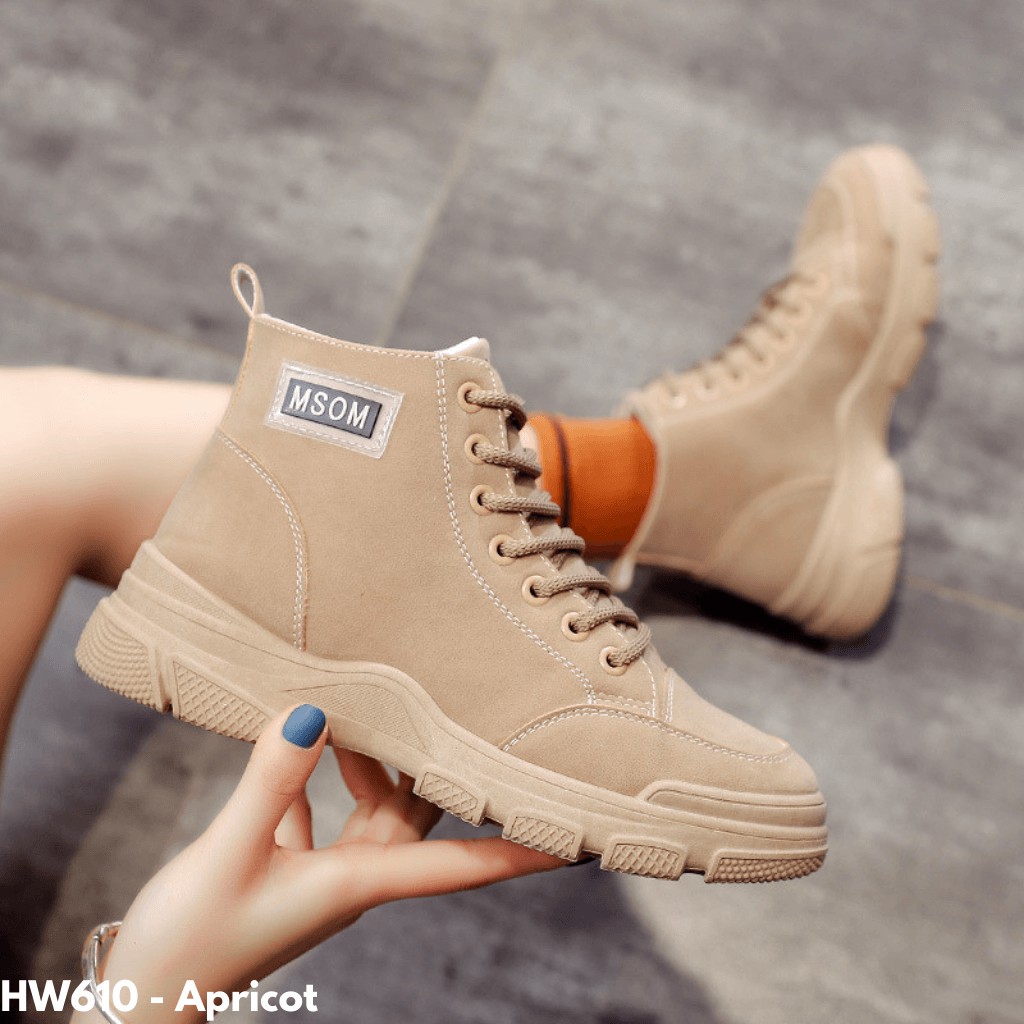 SEPATU BOOTS WANITA MODEL TERBARU IMPORT K POP FASHION TERKINI HW610 SE MATA KAKI