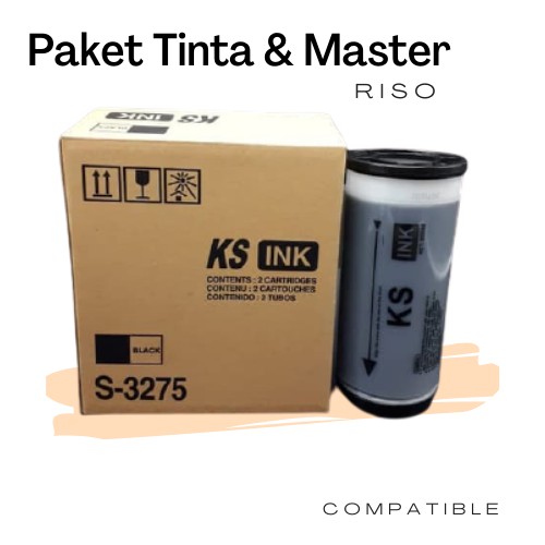 Paket Tinta Black  dan Master  Riso KS