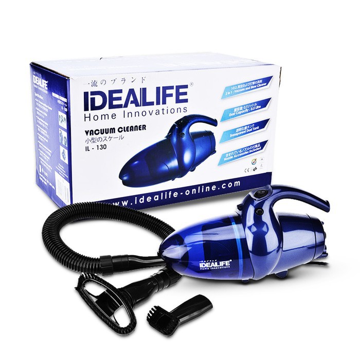 Vacuum Cleaner IDEALIFE IL -130 Biru 2 in 1 vacum dan blower super kencang