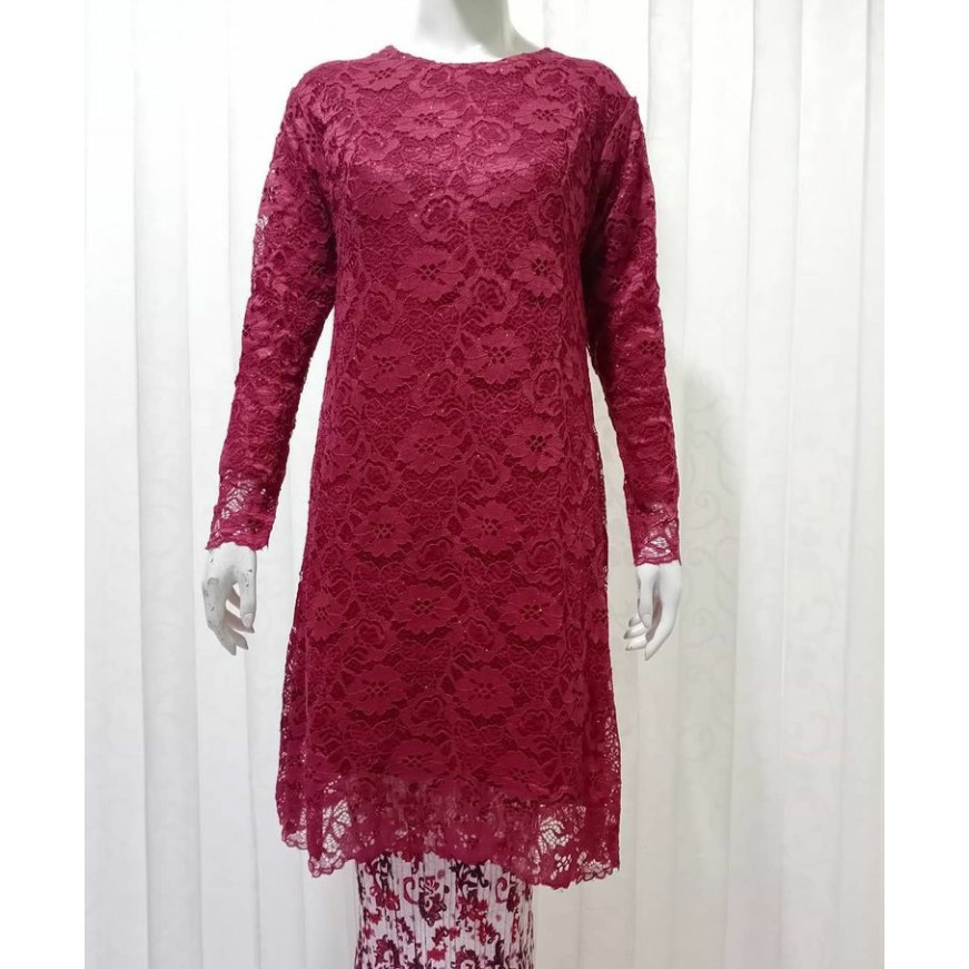 KEBAYA TUNIK BROKAT SETELAN ATASAN & BAWAHAN
