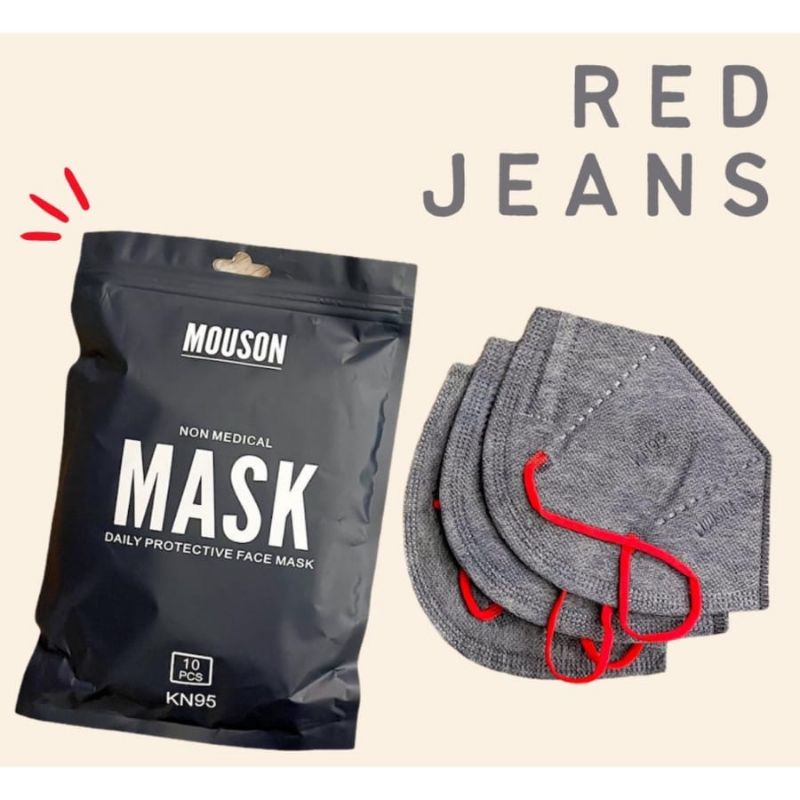 MASKER KN95 MOUSON WARNA REE JEANS ISI 10pcs