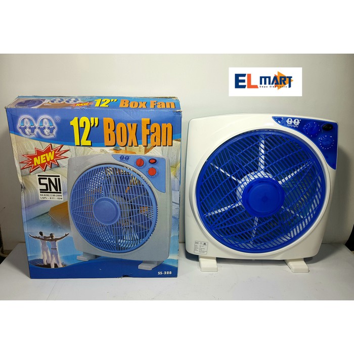 QQ box fan SS 328/ kipas angin kotak/kioas angin duduk murah