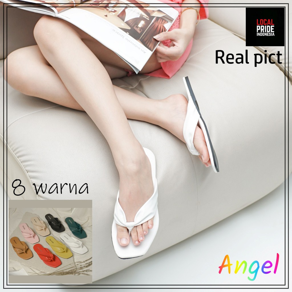 Belleza ANGEL Sendal Jepit wanita sandal flat casual sandal teplek kekinian