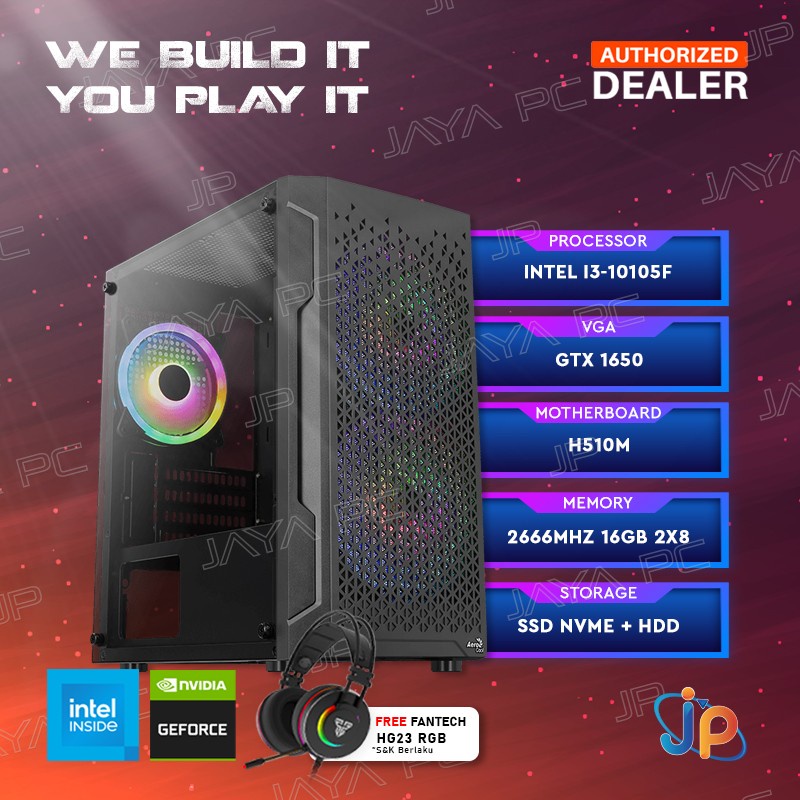 Bergaransi (GGP) GAMING POINT GEFORCE GTX 1650 - PC RAKITAN INTEL I3 GEN 10 Termurah di Shopee
