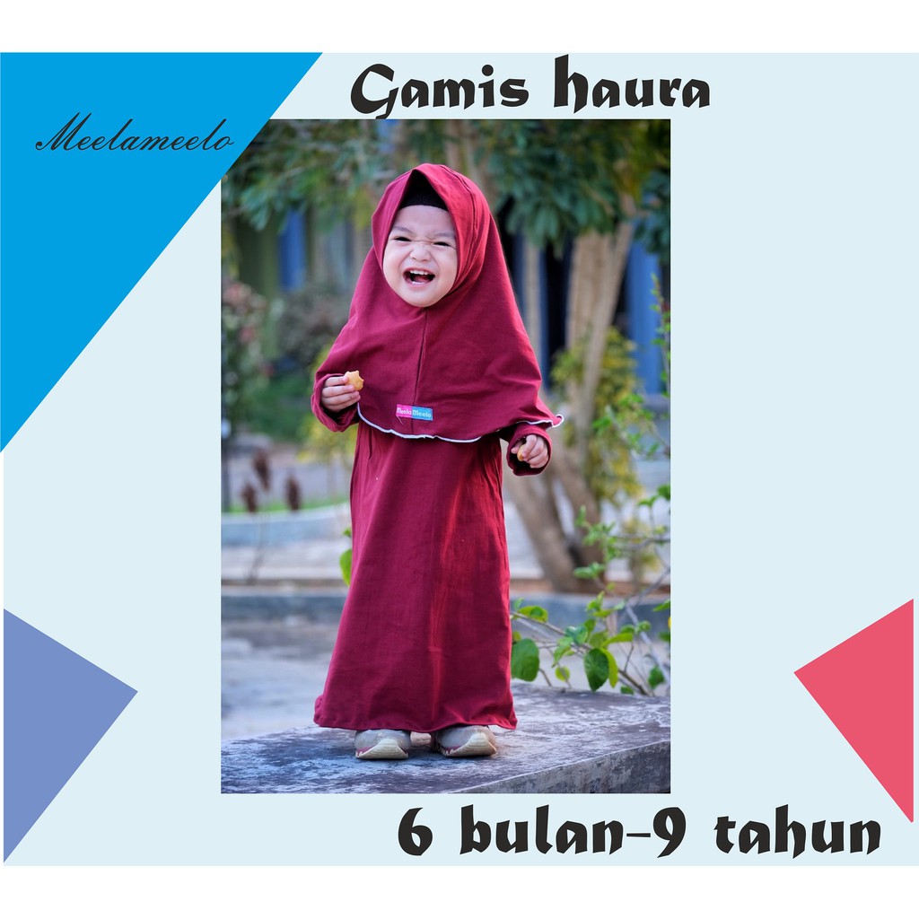 Baru!! gamis anak baju bayi anak perempuan gamis anak perempuan gamis haura hitam