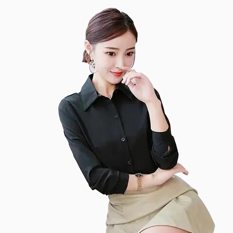 Kemeja lengan panjang wanita Gaya Korea model terbaru - XSHOP Zelene LS