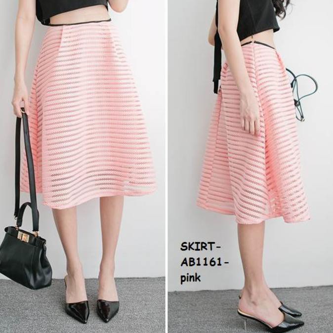 Style Rok Skirt Dress Bahan Kantor Kerja Formal Pesta Midi Korea Import Fashion HQ