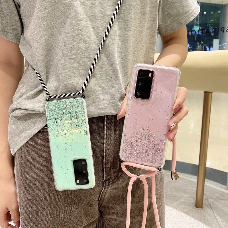 Case Dengan Lanyard Untuk OPPO Reno 4F 4 A53 A5S A3S A11K A12E A33 A52 A92 A31 A5 2020 / A9 2020 A15 F11