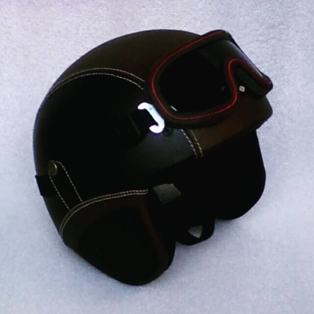 HM-1980 Helm Pororo Dewasa (Coklat Hitam) Murah
