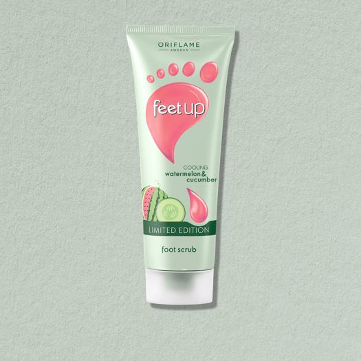 Jual FEET UP Cooling Watermelon & Cucumber foot scrub Oriflame (75ml) Shopee Indonesia