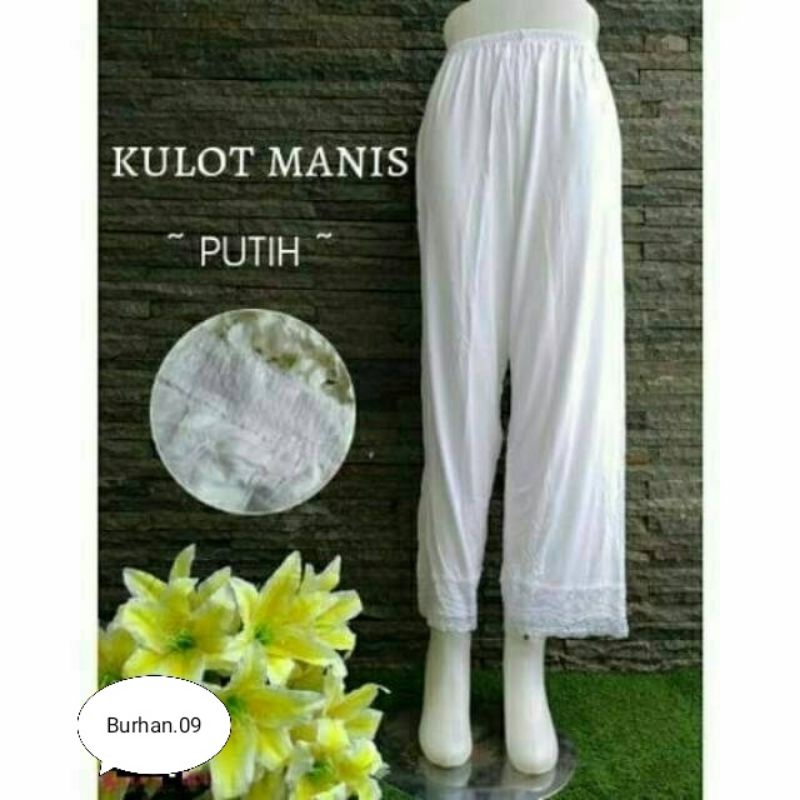 DALEMAN KULOT PANJANG PUTIH/ANDROK/UNDEROK/KULOT PANJANG MURAH/KULOT PENDEK