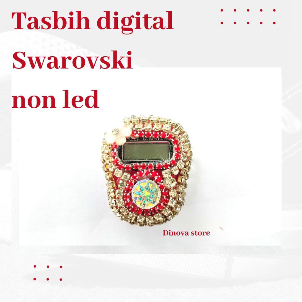 tasbih digital swarovsky/tasbih digital hias/tasbih/alat bantu hitung tasbih digital