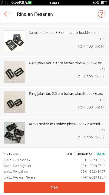 Kunci Sodok Tas Bahan Plastik Buckle Acetal 2.0 Cm Acetal